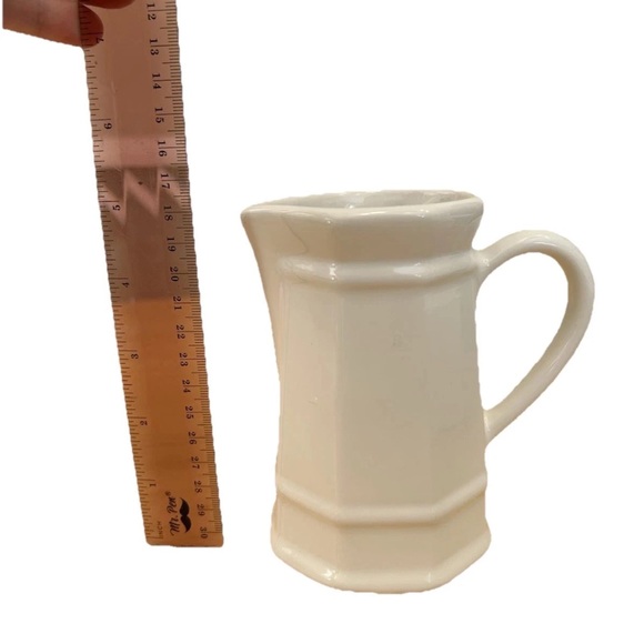 Pfaltzgraff Heritage White Small Pitcher 5” Octagon Stoneware - Picture 7 of 7